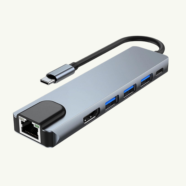 Hub USB-C 8 en 1 – HDMI 4K, Charge Rapide et Connectivité Étendue